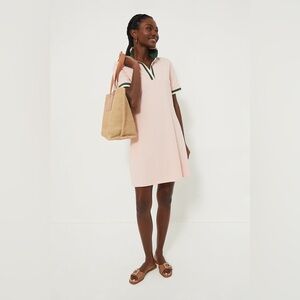 TUCKERNUCK Pink Salt Hutton Polo Dress Green Stripes Tennis Prep Preppy S Golf